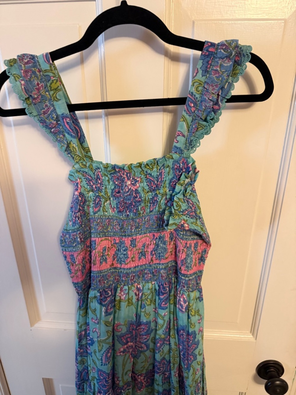 Bell by Alicia  BELL Floral Maxi Dress in Turquoise, Pink, Green